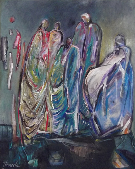 tableau-peinture Groupe aux robes